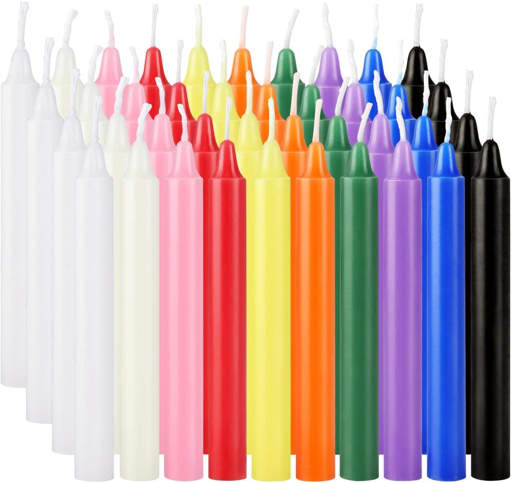 YOROXRG 40 Pack Spell Chime Candles-4 Inch Multi-Colored Taper Candles Sticks-for Home Decor Kitchen Decor Wedding Decoration-10 Colours