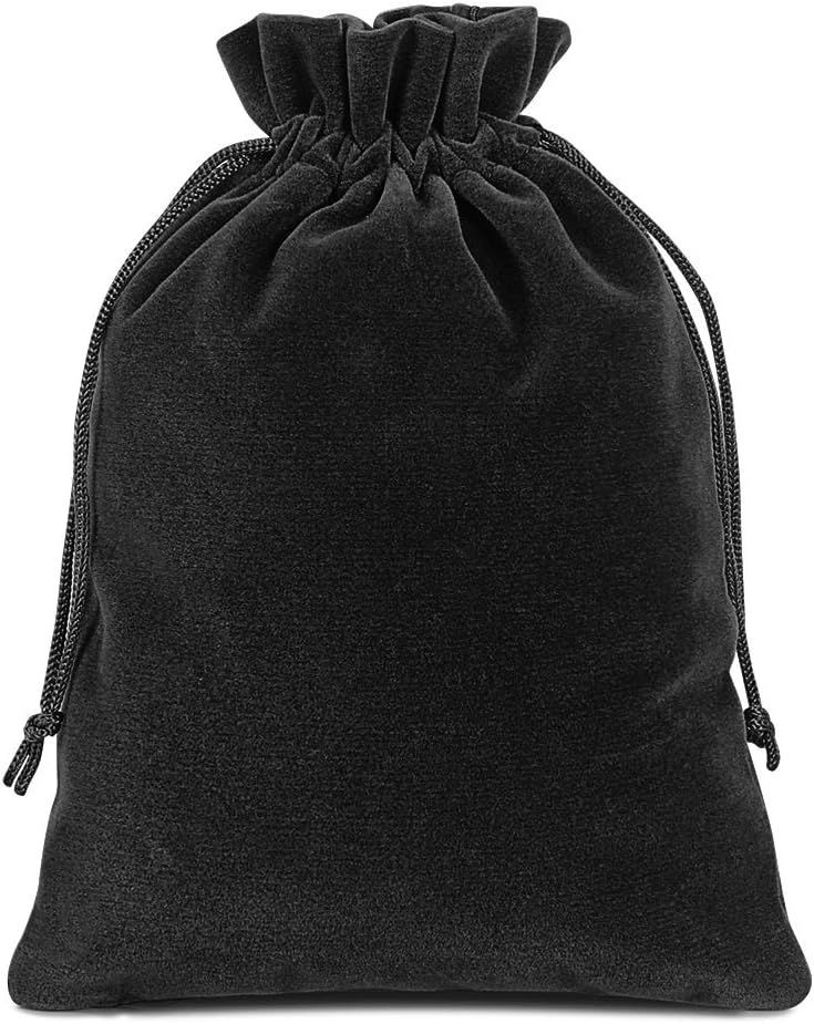 velvet drawstring bags gift bags for wedding party shown in use