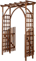 vingli 85in wooden arbor garden arch, wedding arch, main product view