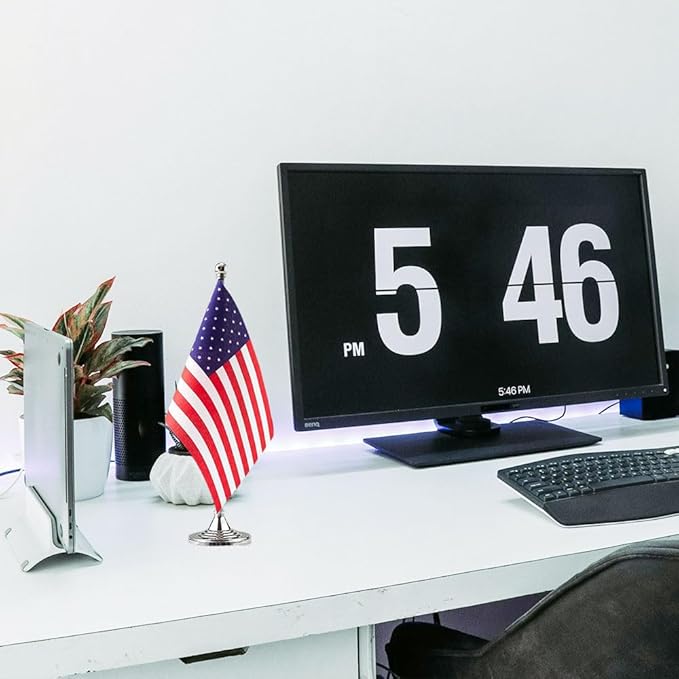 USA Flag American Flags, Small Mini American Desk Flag, Used for Table Office Classroom Home Patriotic Events Decorations