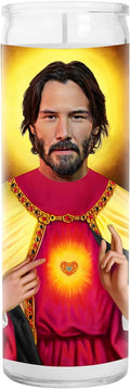 Keanu Celebrity Funny Candle – Reeves Wick Neo Votive Candle – Unique Gift for Matrix John Bill and Ted Action Movie Lovers – Home Decor Collectible for Living Room & Office - 8 Inch