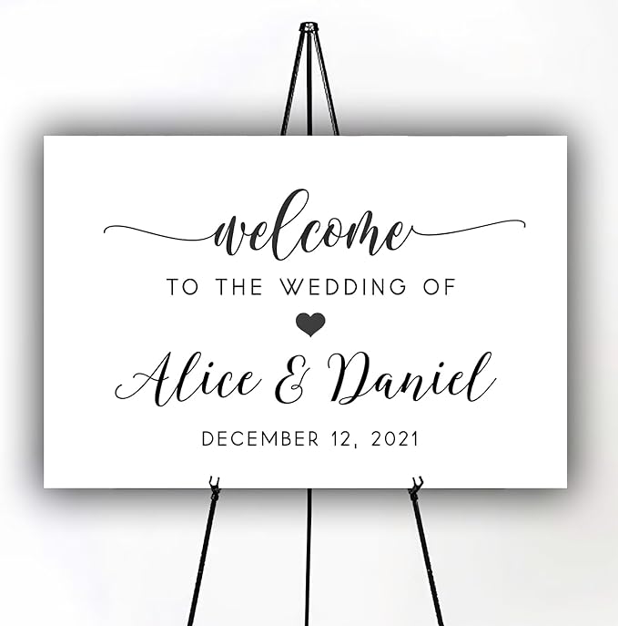 Personalized Wedding Welcome Sign, Welcome To Our Wedding Sign, Custom Wedding Sign, Welcome To Our Wedding Welcome Sign, Personalized Wedding Name