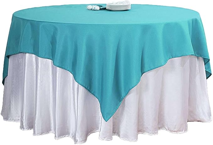 Efavormart 70" Square Linens Turquoise Wholesale Linens Polyester Square Linen Tablecloth for Wedding Banquet Party Restaurant