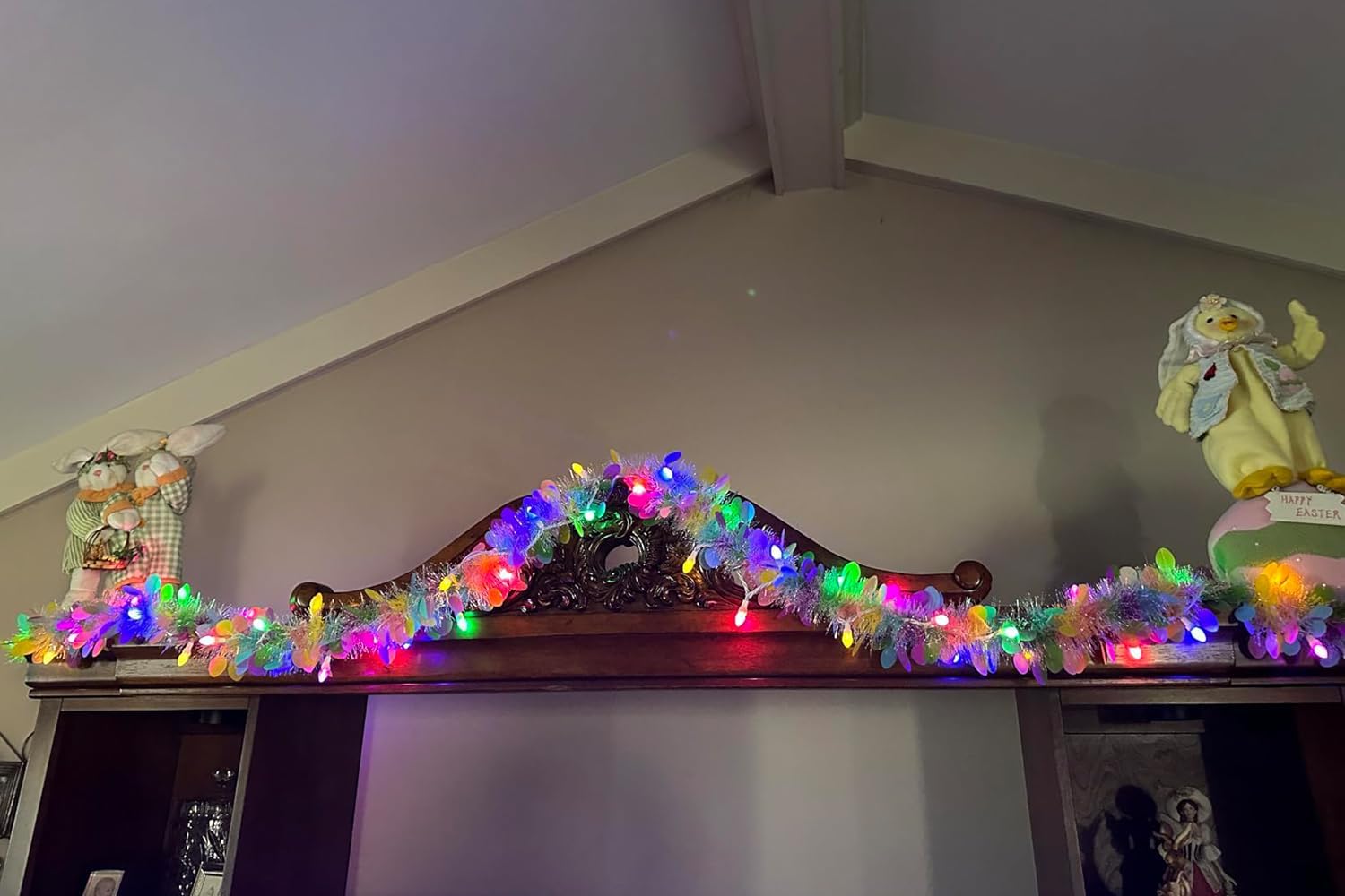 Easter String Lights, Multi Color Pastel Christmas Lights with White Wire, 2 PACK 13.5 FT 50 LED Waterproof Plug-in String Lights for Indoor Outdoor Bedroom Patio Wreath Carnival Easter Decorations