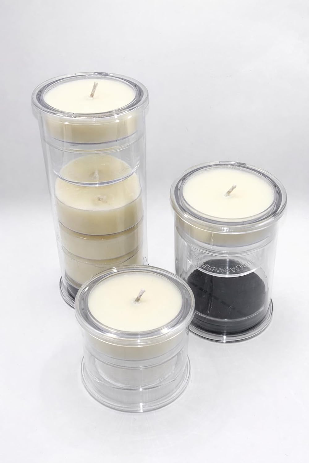 Decorative Candle Holder Set of 3, Table Centerpiece Candle Decor for Home Decor Candles, Reusable Pillar Candle Alternative with Interchangeable Wraps, Tea Light Holder Giftable Holiday Accent