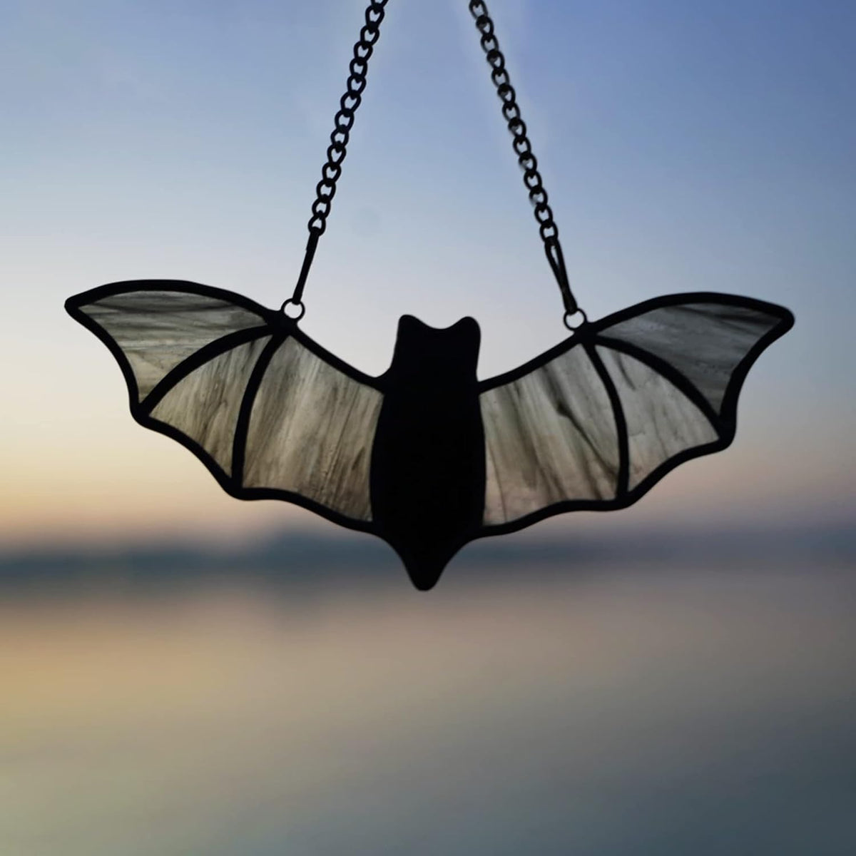 Bat Stained Glass Suncatcher for Window Hanging,Bat