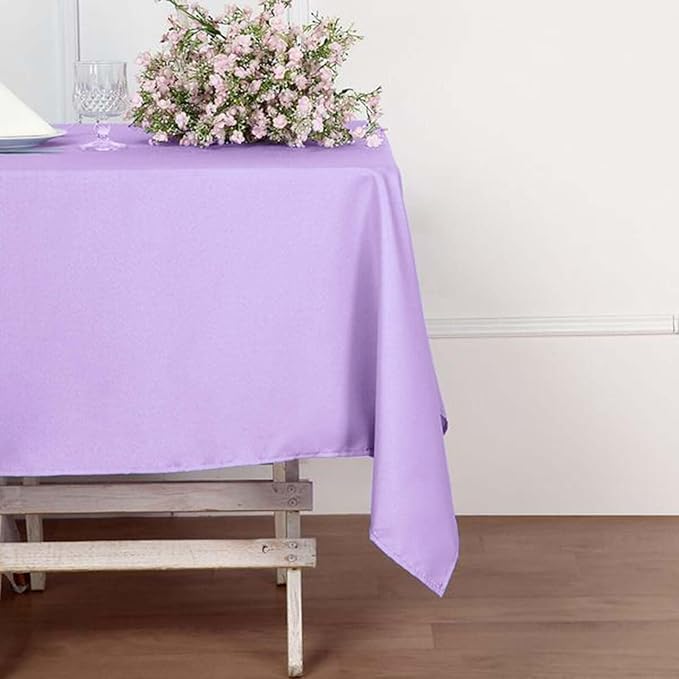 Efavormart 54x54 Lavender Wholesale Linens Seamless Polyester Square Tablecloth for Wedding Banquet Party Restaurant