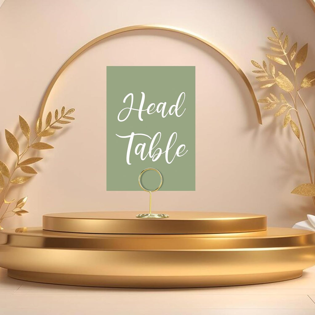 Table Numbers Cards 1-30 Wedding Table Numbers with Holder Table Number Stands Bulk Wedding Table Signs Sage Green with Head Table Card for Bridal Shower Wedding Anniversary Birthday (Sage Green)