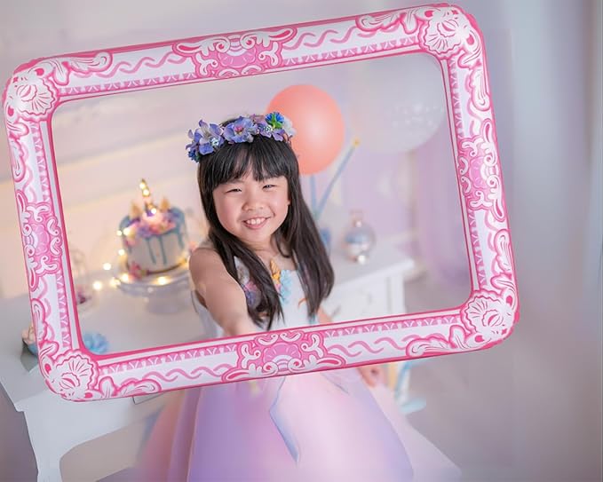 Inflatable Frame for Photo Booth and Selfies Parties Celebrations 31.5 x 23.5 (Pink)