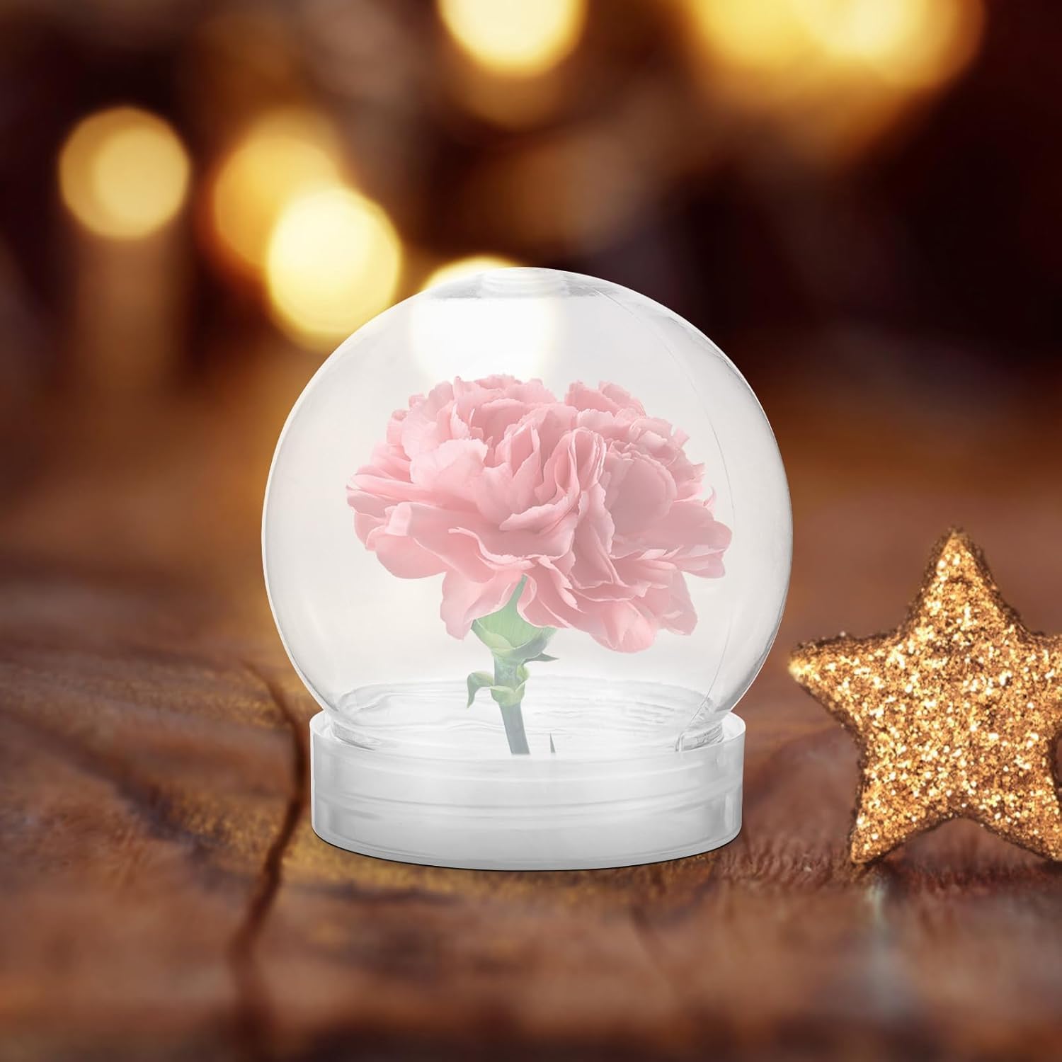10Pcs Clear Plastic Snow Globe DIY 3 Inch Snow Globes, Clear Plastic Water Globe Water Globe Jar with Screw Off Cap Candy Cookies Jar for DIY Crafts Christmas Plant Flower Moss Landscape