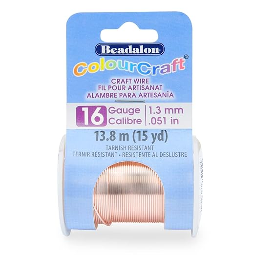 Beadalon ColourCraft Wire, 16 Gauge, Vintage Bronze Color, 8 yd Spool