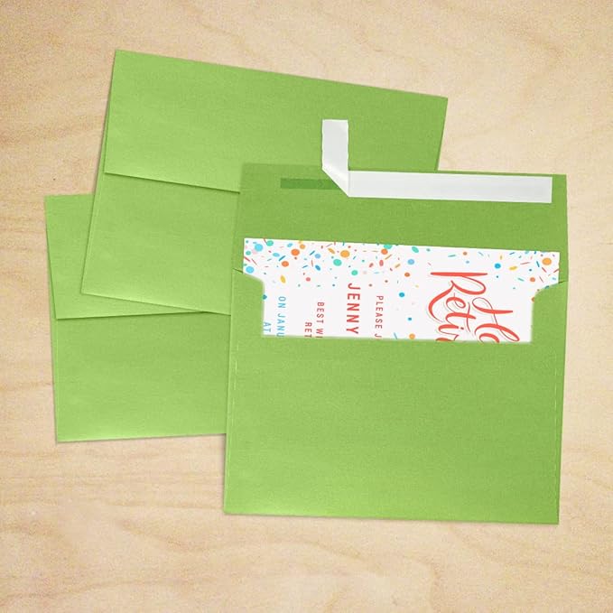 LUXPaper A7 Invitation Envelopes | Peel & Press | 5 1/4" x 7 1/4" | Fairway Metallic | 80lb. Text | 500 Qty