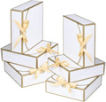 WLUSEAXI 10Pack Small Gift Boxes, 6.5''x6.5''x2'' White Gift Boxes with Ribbon, Small Boxes for Gifts Birthday Wedding Party Valentine's Day Mother's Day