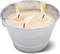 TIKI Citronella Candle Bucket for Outdoors, Triple-Wick Galvanized Metal | Citronella formula helps repel mosquitoes