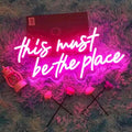 This Must Be The Place Neon Sign, Led Neon Light Bar Sign, Party Sign, Home Decor Size:25x 12inches