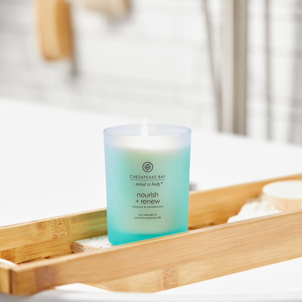 Chesapeake Bay Candle Mind & Body Medium Jar Candle Nourish + Renew (Coconut & Sandalwood)