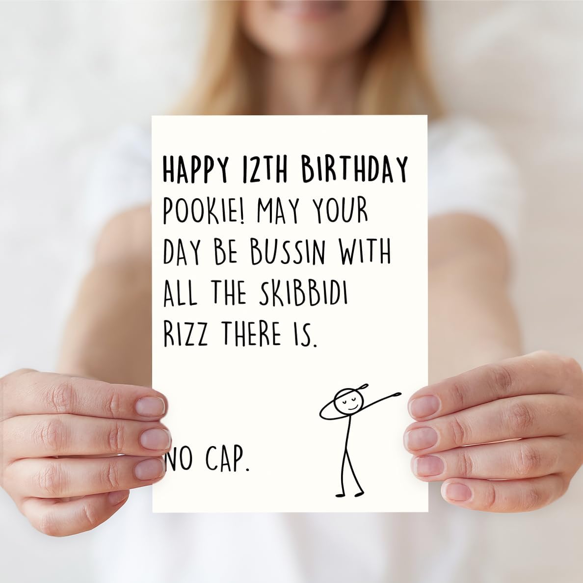 12th Birthday Card,12 Year Old Birthday Gifts & Decorations for Boys Girls Son Daughter Nephew Niece,Funny 12th Birthday Card for Him Her with Gen Z Teenagers Slang Meme-Inspired Design