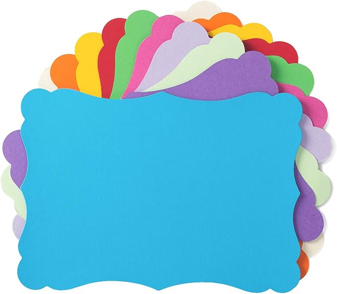 50 Pack Blank Kraft Cards Cardstock Thick Paper Brown Greeting Cards for DIY Gift Card Menus, Baby Shower and Wedding Invitations (Multicolored, 4x6IN)