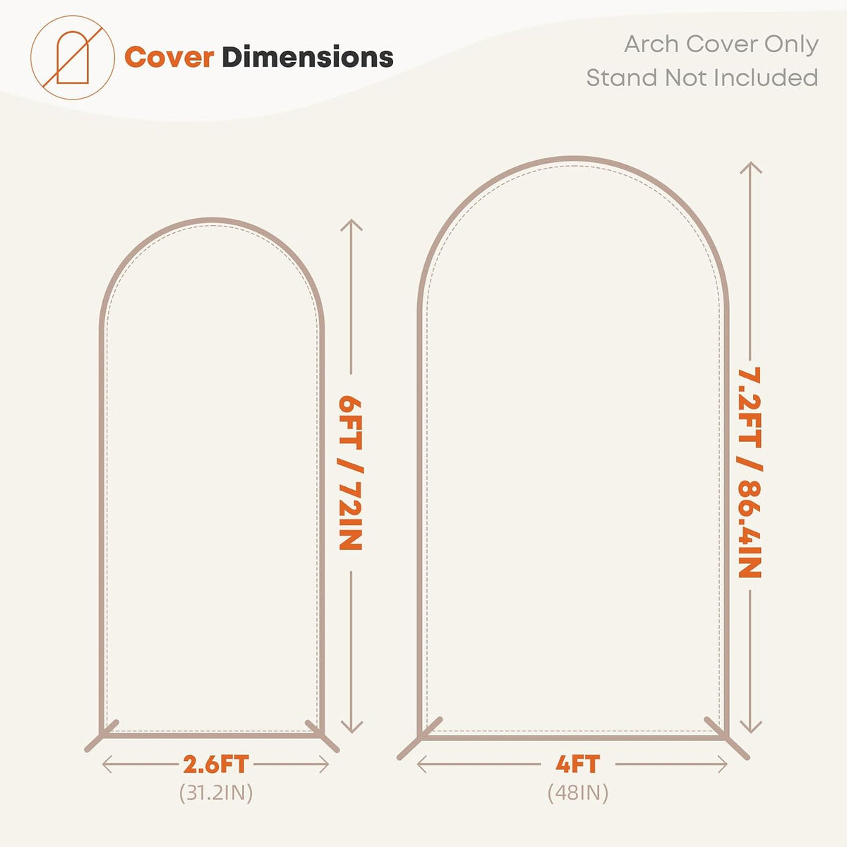 gold black glitter arch backdrop cover 2set 6 showing dimensions