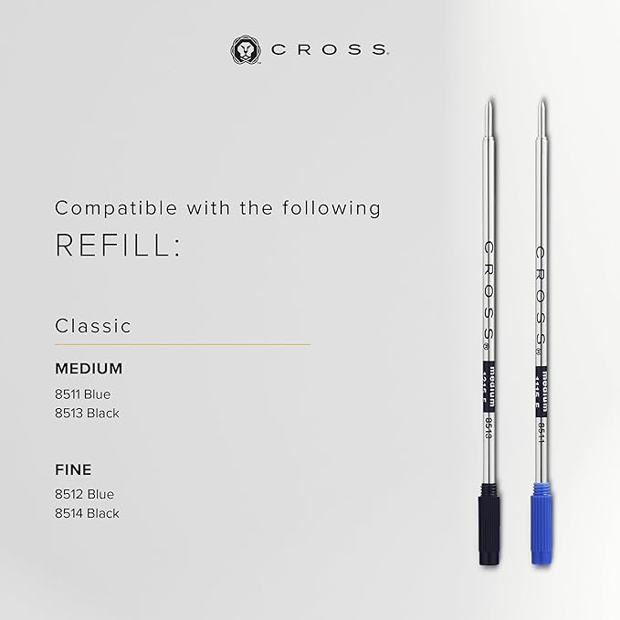 Cross Bailey Refillable Ballpoint Pen Presented in a Premium Gift Box - Medium Point, Black Ink, Blue