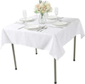 CupuamonSquare Tablecloth 70x70 inch Washable Polyester Fabric Table Cloth for Wedding Party Dining Banquet Decoration（70x70,White）