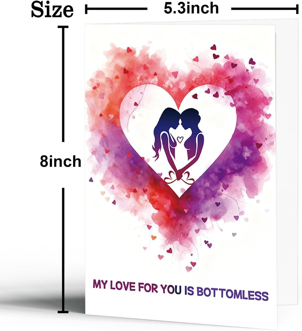Romantic Valentines Day Card for Lesbian Wife, Same-Sex Couple Gift for Her from Wife