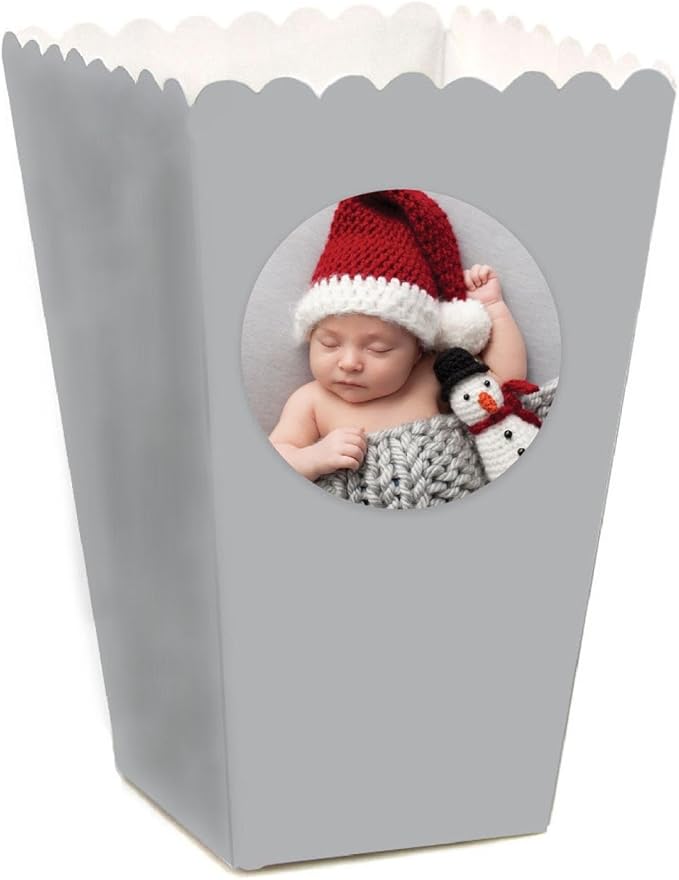 Andaz Press Bulk Photo Personalized Gift and Party Favors Collection, Popcorn Boxes, Custom Photo, 24-Pack