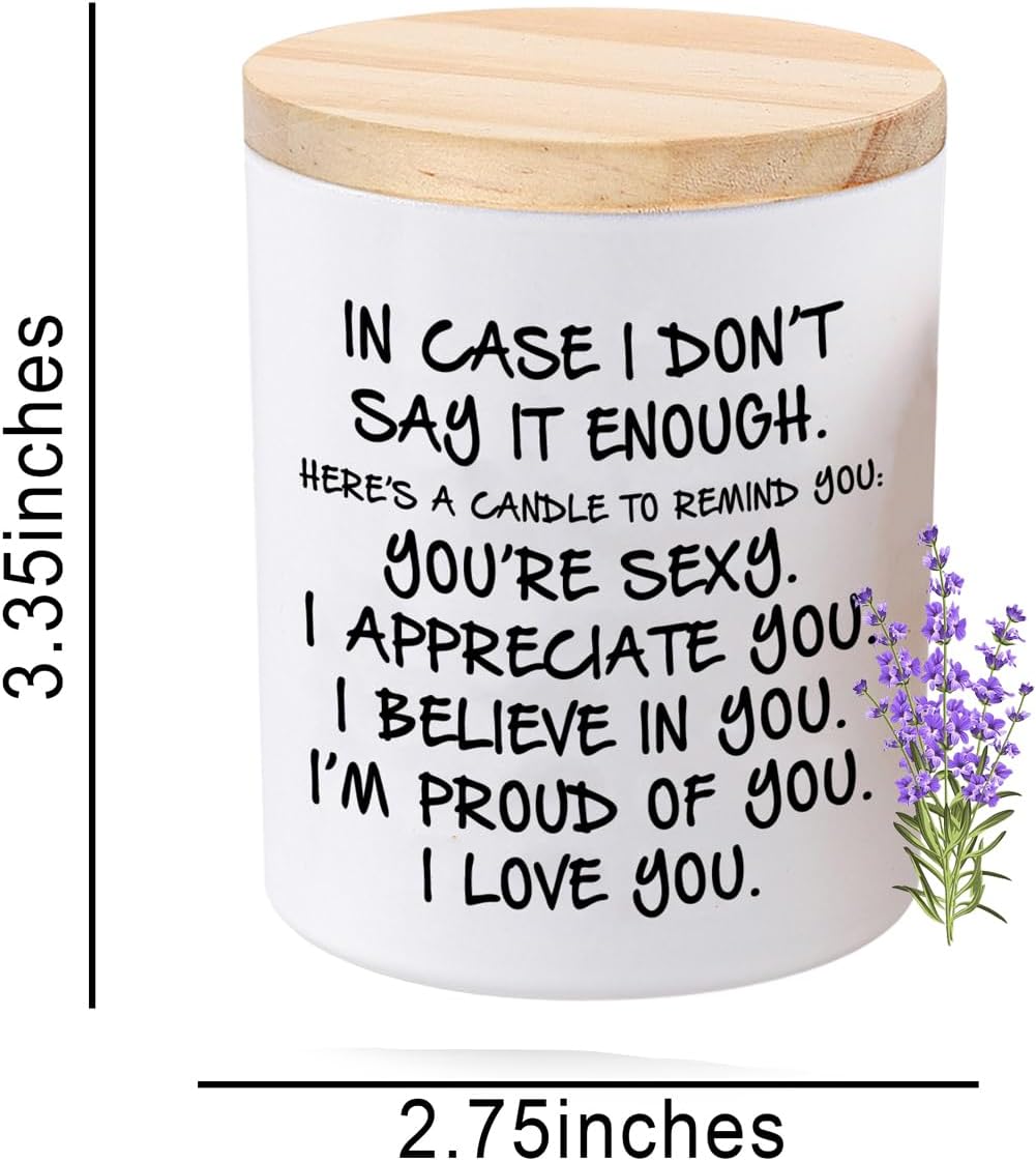 BFJLIFE Candles Gifts for Girlfriend Wife Her Funny Novelty Unique Valentines Mothers Day Anniversary Christmas Birthday Gifts for Girlfriend Wife Women Stocking Stuffers Lavender Scented Soy Candle