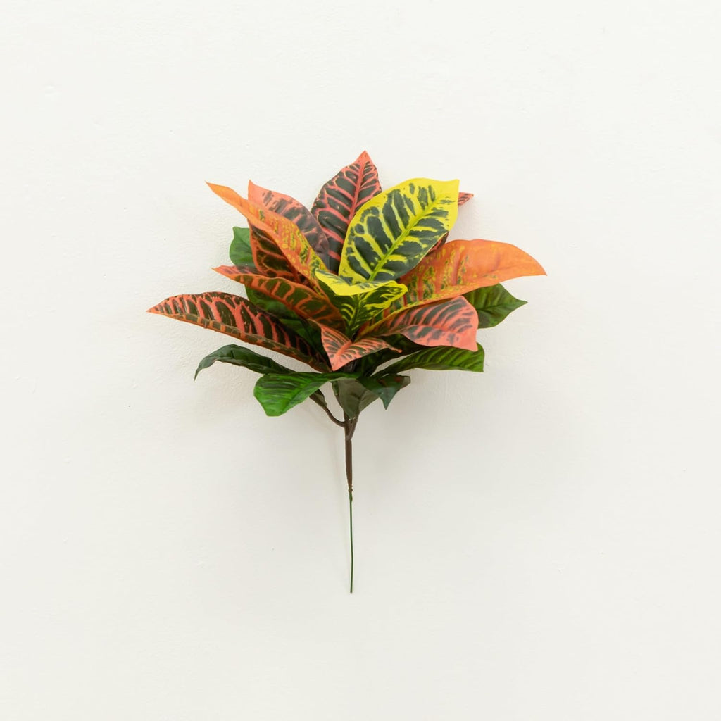 nearly natural 17” garden croton artificial (real touch), side view