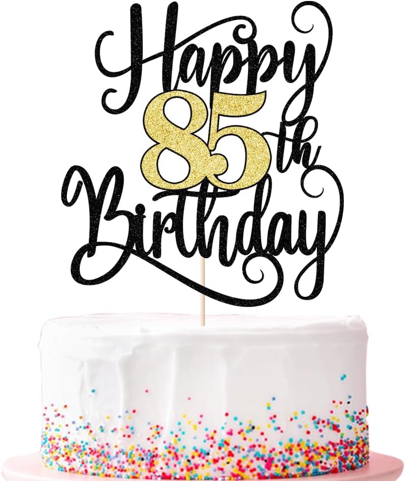 Happy 85th Birthday Cake Topper,85 Birthday Party Cake Decorations