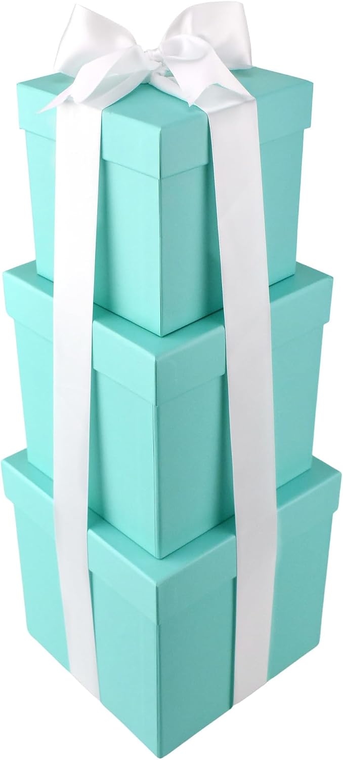 homeford robin's egg blue nested square gift boxes, main product view