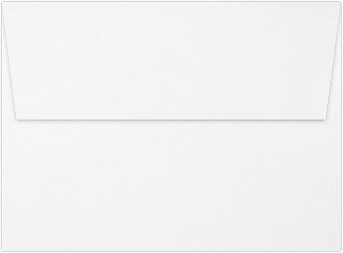 LUXPaper A7 Invitation Envelopes | Peel & Press | 5 1/4" x 7 1/4" | Brilliant White | 80lb. Text | 100% Cotton | 500 Qty