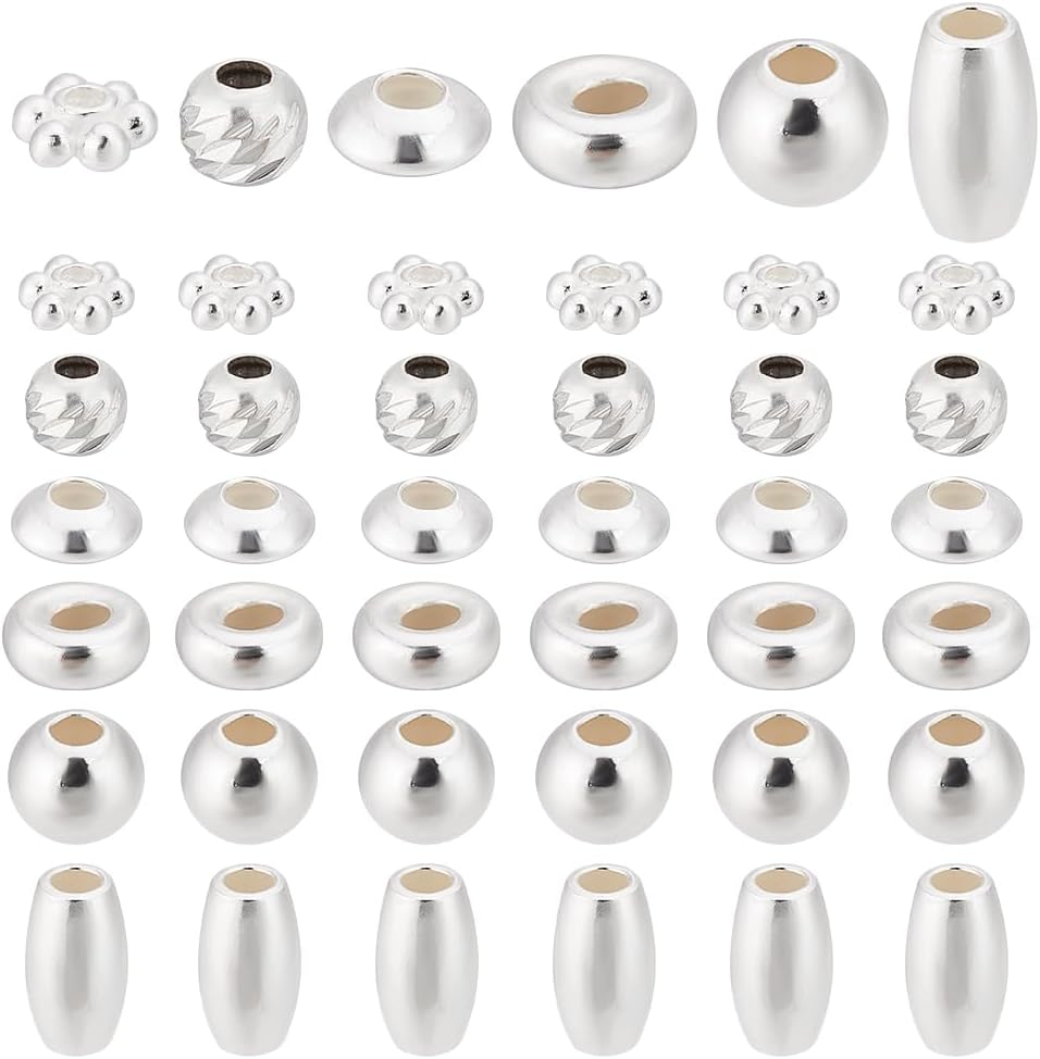 ph pandahall 60pcs 925 sterling silver beads for, main product view