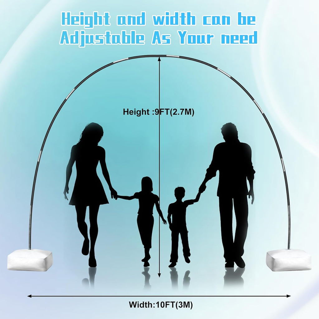 balloon arch kit with balloon pump electric showing dimensions