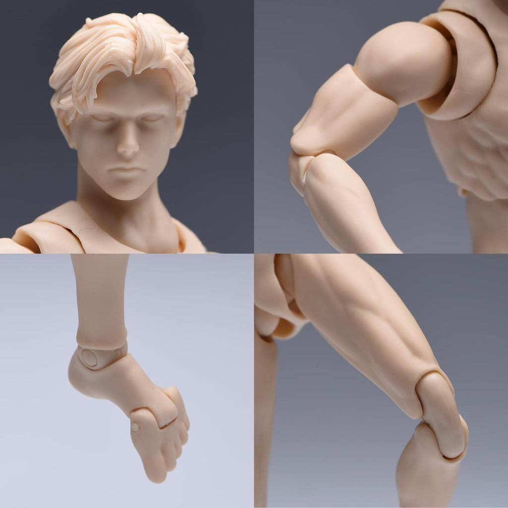 fremego 1/12 scale male action figure,6inch flexible thin, front angle view