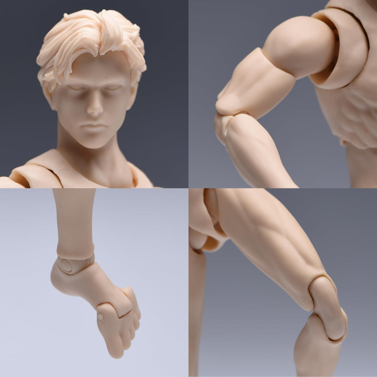 fremego 1/12 scale male action figure,6inch flexible thin, front angle view