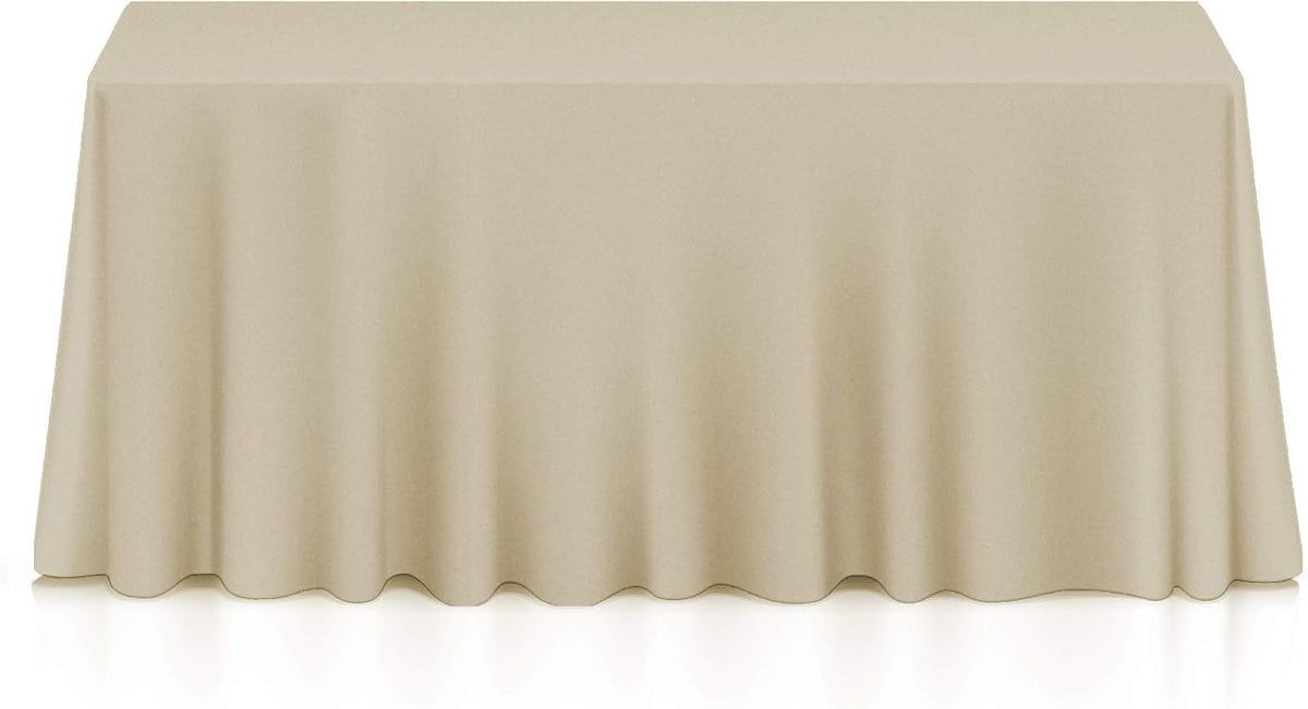 Lann's Linens 10 Pack 90 x 132 Inch Rectangular Tablecloth, Washable Poly...