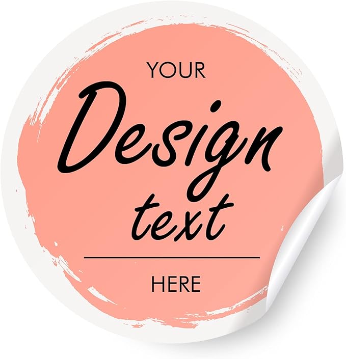 Custom Stickers Personalized Labels - Customized Stickers with Any Design Image Logo Text,Custom Thank You Label Stickers,Custom Stickers for Business Logo,100 Labels (Circle,3"x3")