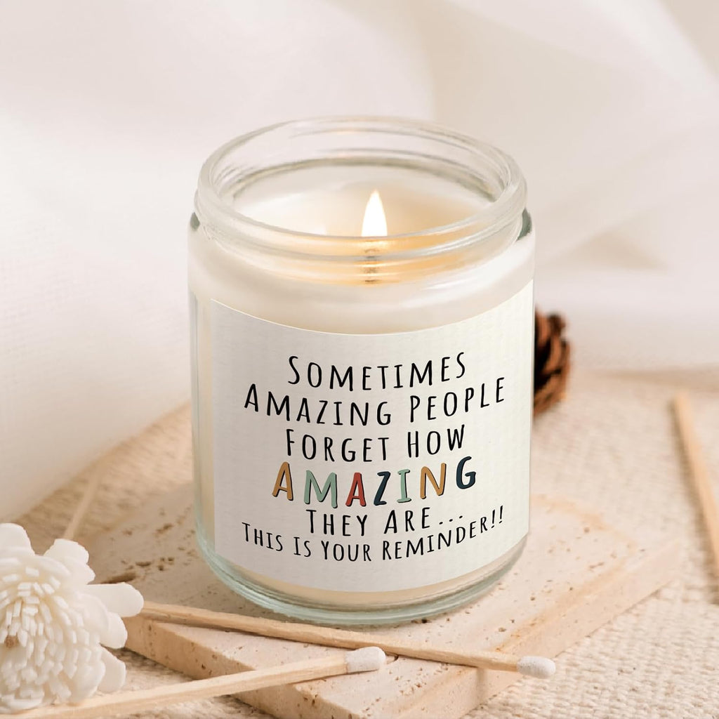 Craftique Gifts for Women, Birthday Gifts for Women- You're Amazing Candle- Friendship/Thank You/Inspirational Gift for Woman Her Friend Teacher Mom Girlfriend Sister Bestie Lavender