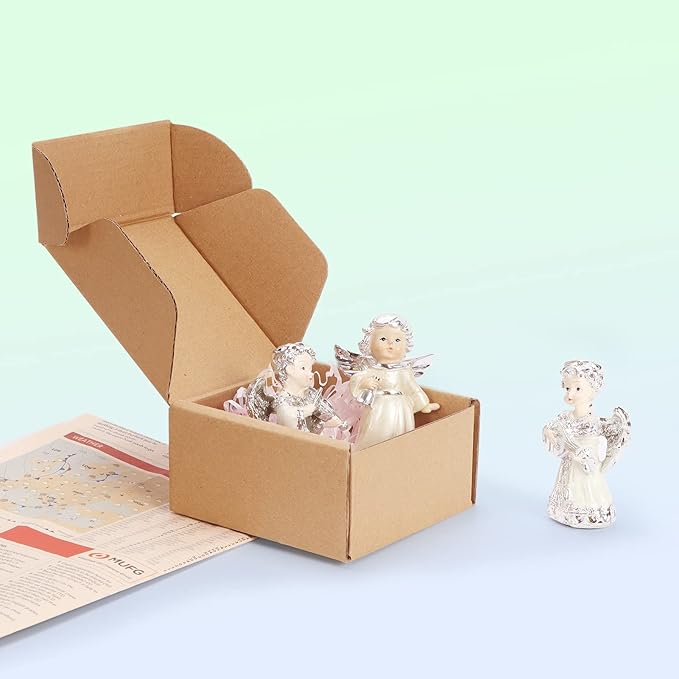 MEBRUDY 4x4x2 Inches Shipping Boxes Pack of 50, Small Corrugated Cardboard Box for Mailing Packing Literature Mailer