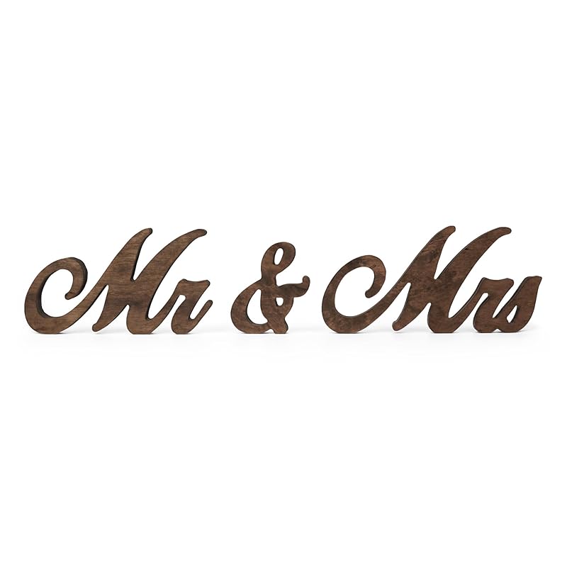 Mr and Mrs Sign for Wedding Table Decor, Mr & Mrs Wooden Signs, Rustic Wedding Decorations for Reception, Mr & Mrs Sign for Sweetheart Table Decor, Freestanding Wood Letters for Head Table Centerpiece