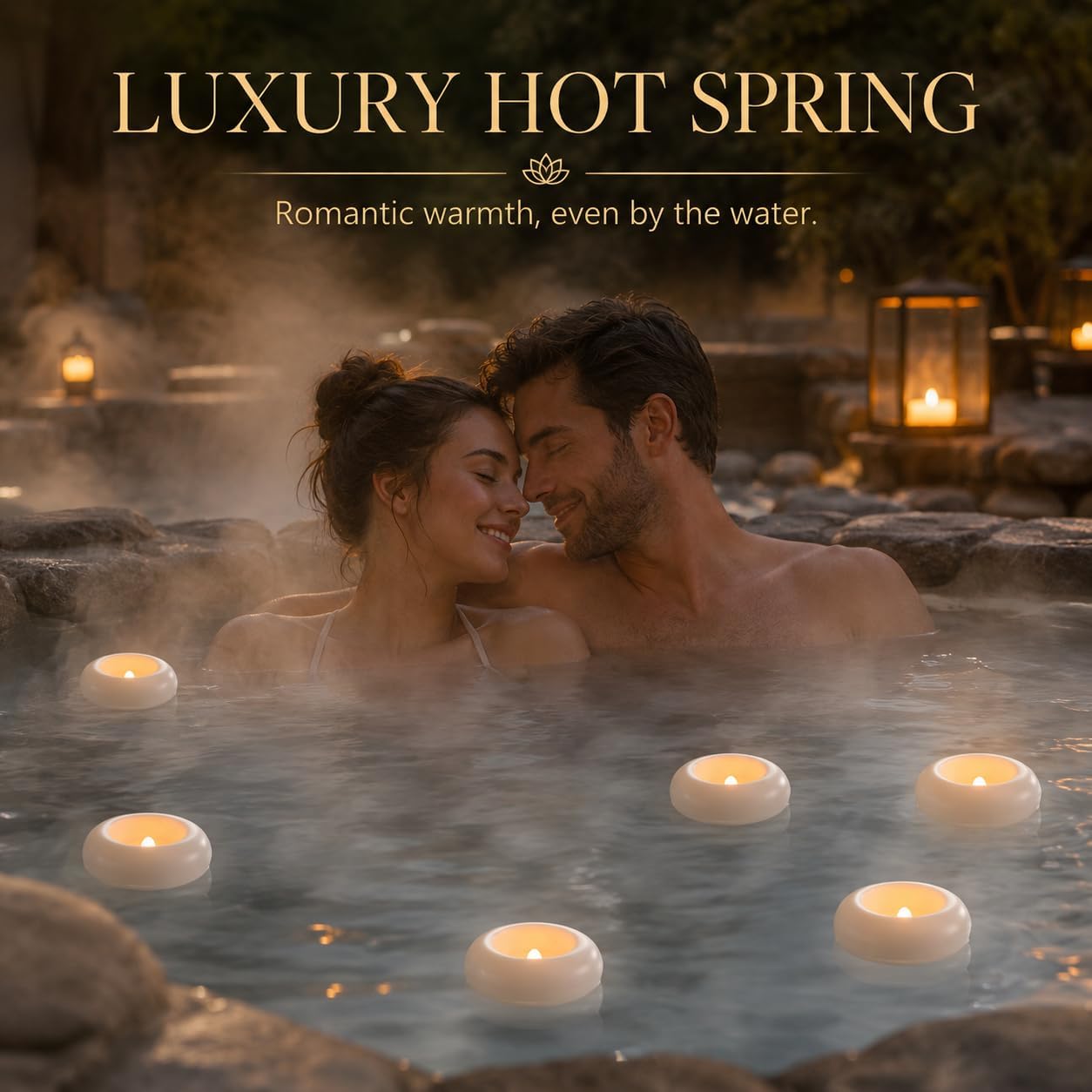 QQFCTOO 24 Pack LED Floating Candles, Water-Activated Flameless Candles, Waterproof Battery Operated Candles for Pool, Bath, Wedding, Party & Festival Decor