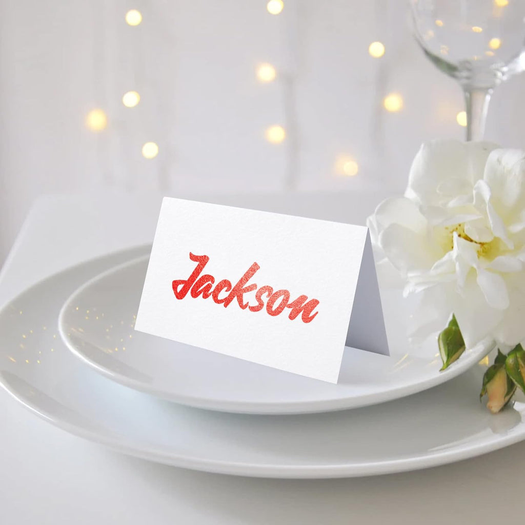 120 Pcs Place Cards, 2x3.5in Blank Fillable Banquet Seat Card for Table Setting, Escort Card, Wedding Place Cards for Wedding, Table, Dinner Parties