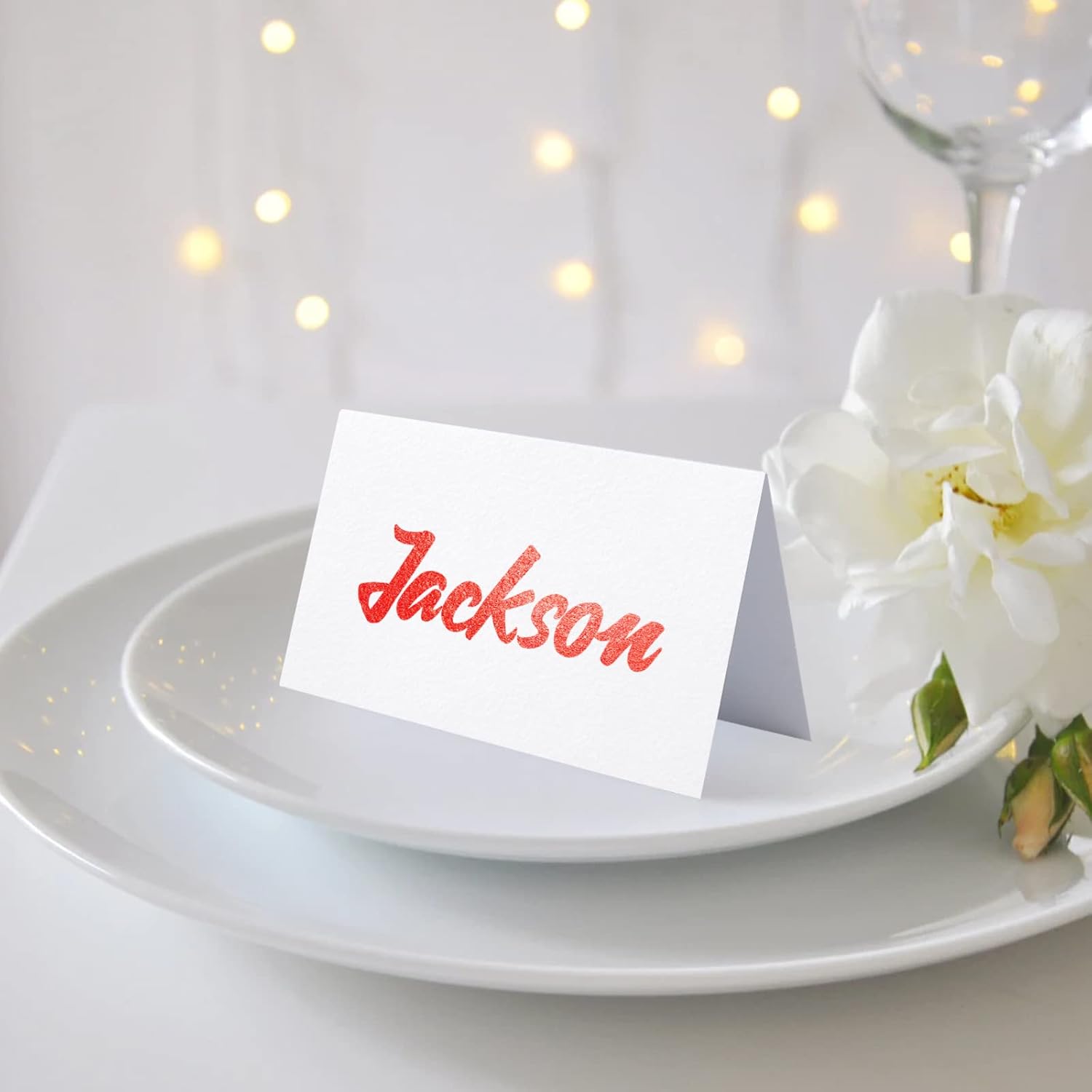 120 Pcs Place Cards, 2x3.5in Blank Fillable Banquet Seat Card for Table Setting, Escort Card, Wedding Place Cards for Wedding, Table, Dinner Parties