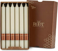 Root Candles 12-Count Unscented Dinner Candles Dripless Beeswax Enhanced Timberline™ Arista™ Boxed Candle Set, 9-Inch, Ivory