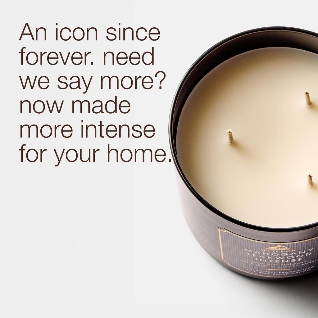 Bath & Body Works Mahogany Teakwood Intense 3-Wick Candle - Scented Candle for At-Home Use - Long-Lasting, Room-Filling Fragrance - High Fragrance Oil Concentration - Soy Wax Blend