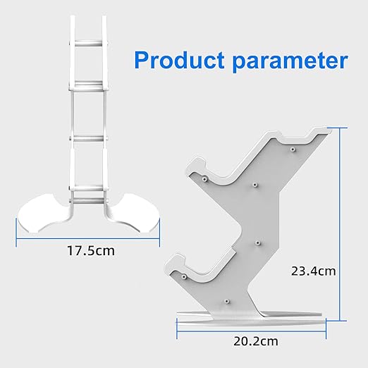 Controller Holder, Game Controller Headset Stand for Xbox Series X S/Xbox one / PS5 / PS4 / NS/PC/Headset, Aluminum Metal Headset Mount Universal Organizer for Video Game Accessories (White)