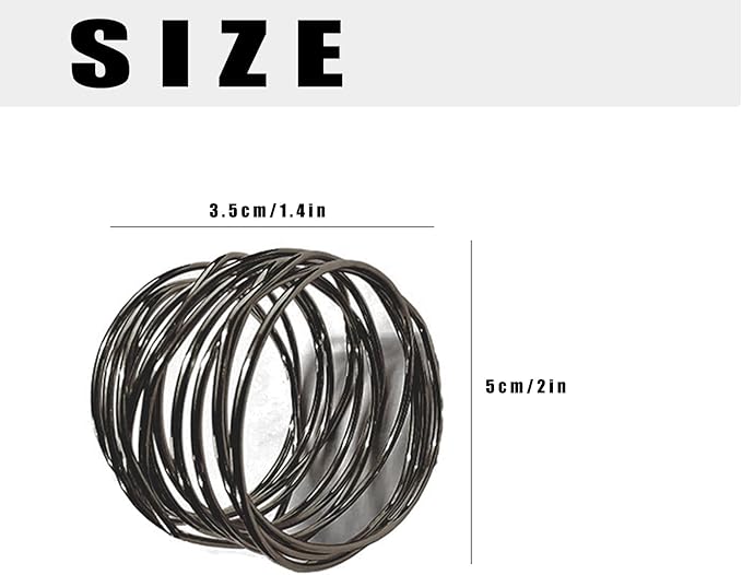 Black Napkin Rings - 6 PCS Metal Napkin Rings(Twisted Wire) Napkin Holders Buckles for Family Dinner, Wedding, Party,Table Decorations