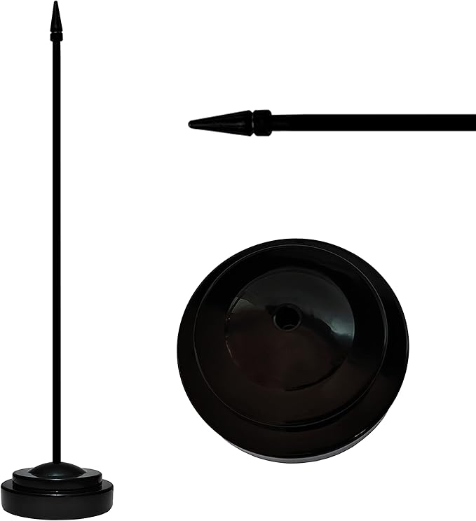 12 Pack Brazil Desk Flags Set, Brazilian Small Mini Table Office Flags with 12" Solid Black Pole, 8.2 x 5.5 Inches, Home and Office Decoration, Festival Celebrations