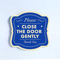 Custom Decorative Outdoor Metal Sign - Personalized Aluminum Driveway Sign, Waterproof, Made In USA - Design 3 Blue Steel 24x24 In